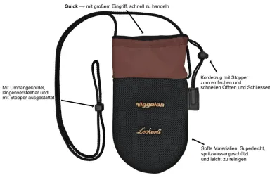 Leckerli Tasche „Quick“ schwarz-braun Leckerli Tasche „Quick“ schwarz-braun