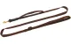 Führleine FLOTT in braun mit Messingkarabiner und verstellbarer Handschlaufe