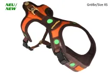 Hundeführgeschirr FOLLOW "Light" LICHTBLICK Orange-Braun